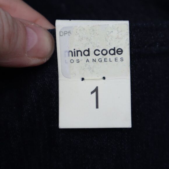 Mind Code Pants Womens 1 Black High Waist Flat Front Straight Leg Jegging - Picture 9 of 16